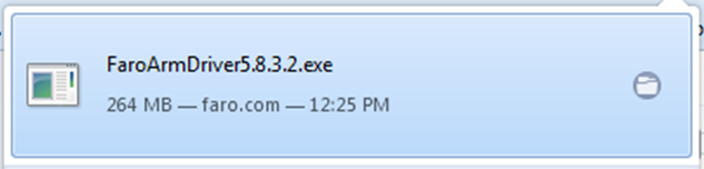 FaroArm 驱动程序安装 .exe 文件